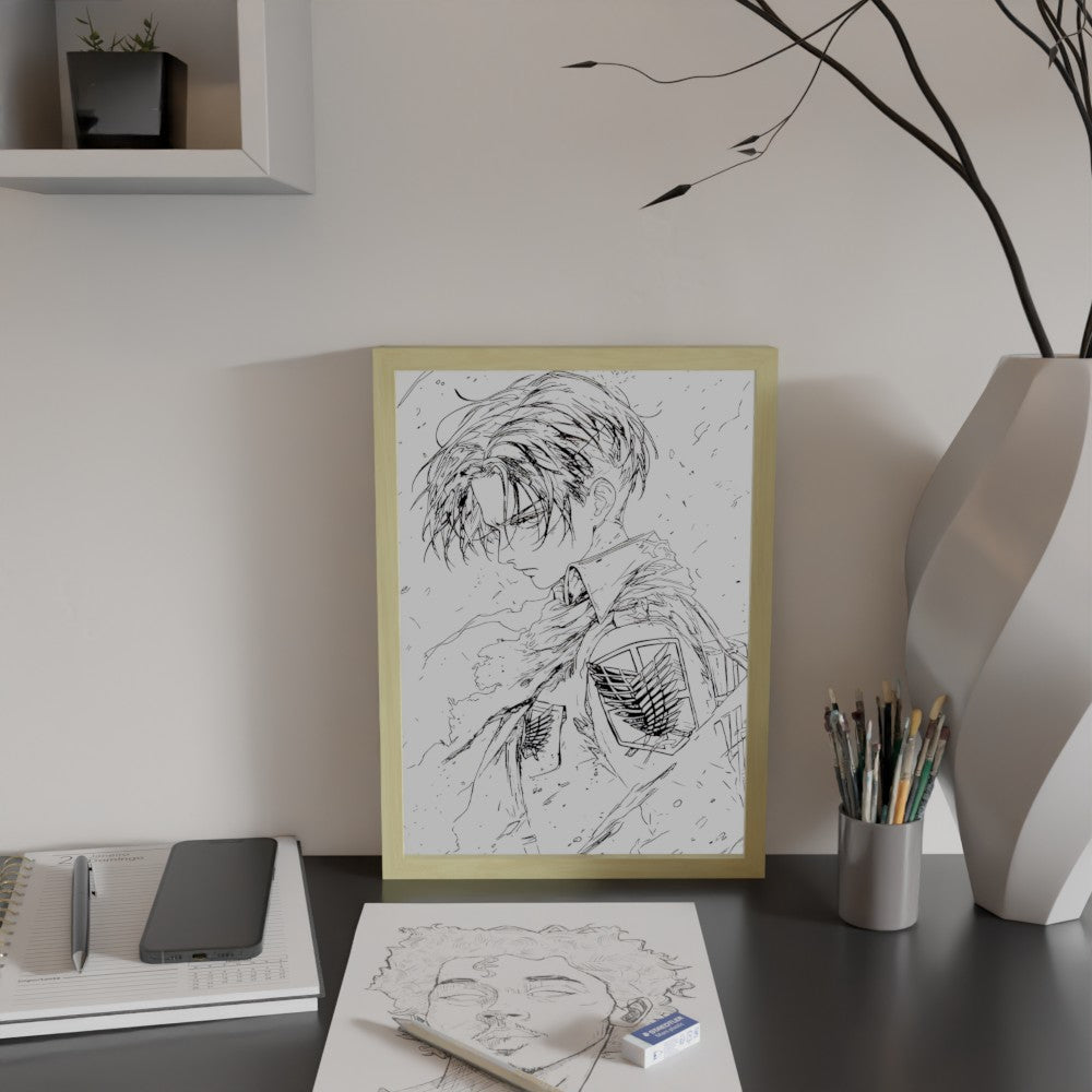LED-Rahmen - Spiegelbild des Kämpfers (Eren Jäger)