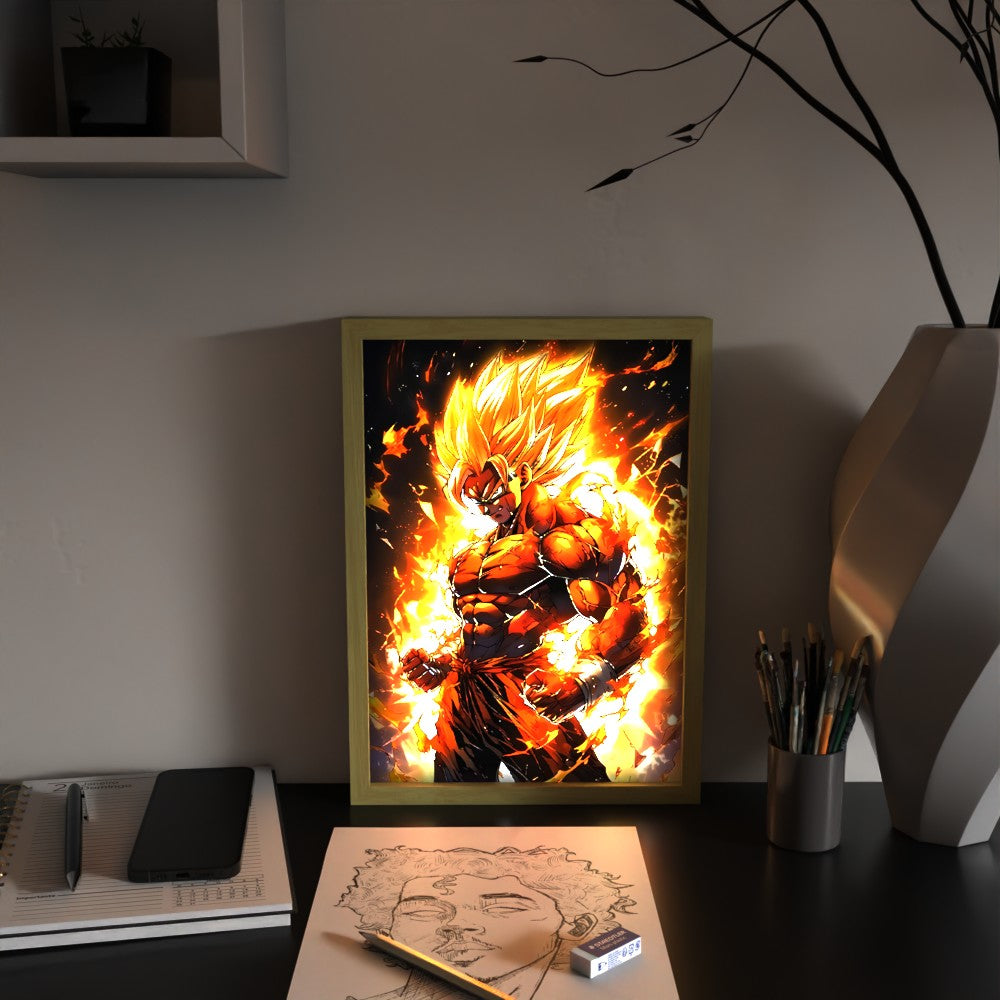 LED-Rahmen - Saiyajin-Legende (Son Goku)