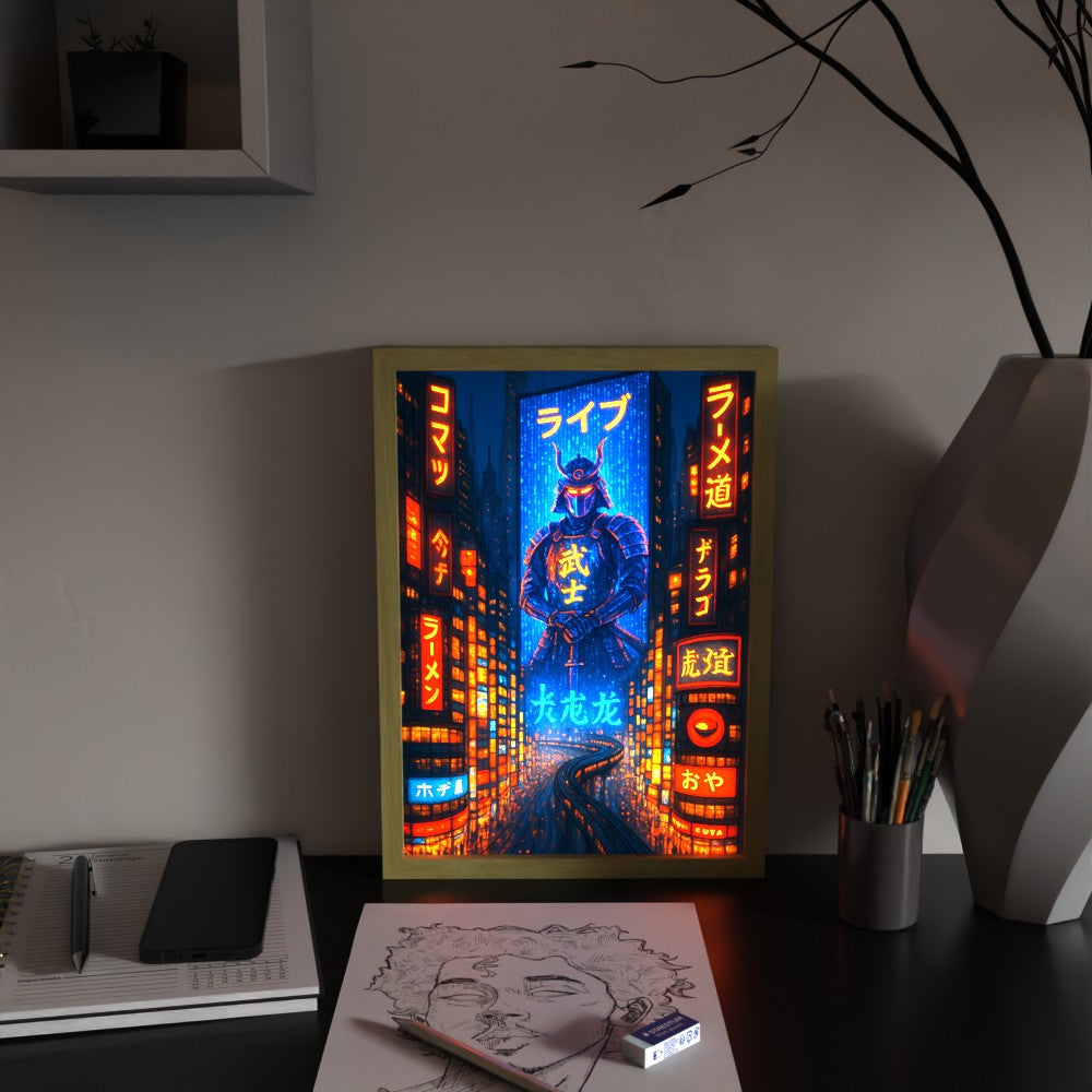 LED Frame - Cyberpunk Samurai