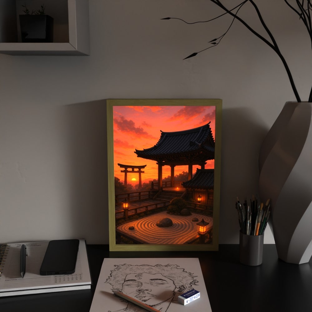 LED Frame - Zen Temple