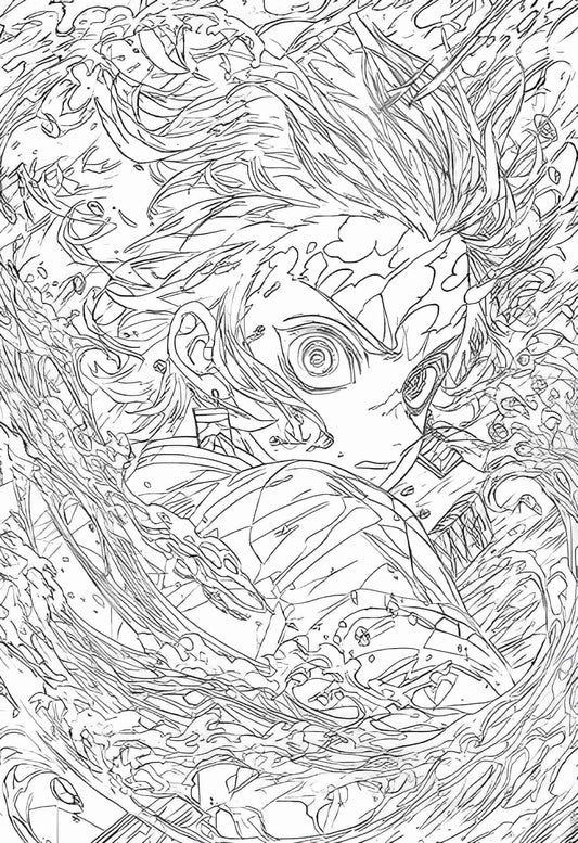 LED Frame - Breath of Water (Tanjiro Kamado)