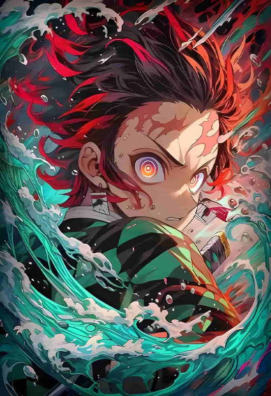 LED Frame - Breath of Water (Tanjiro Kamado)