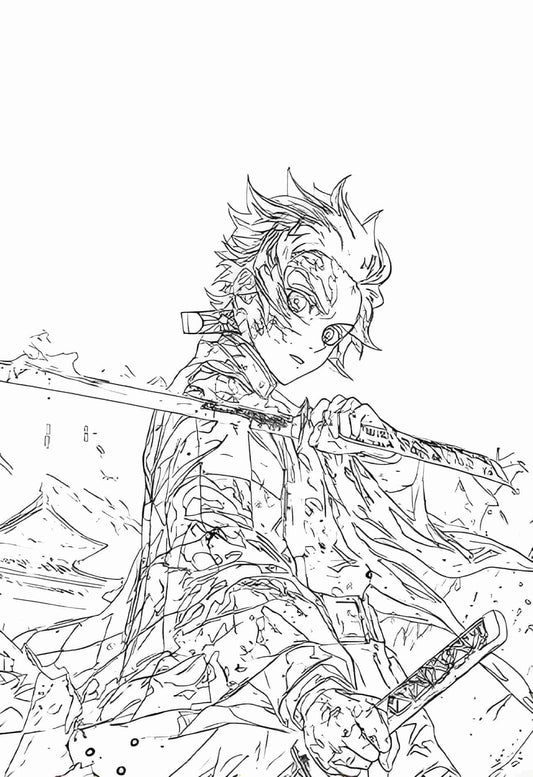 LED Frame - Dance of the Fire God (Tanjiro Kamado)