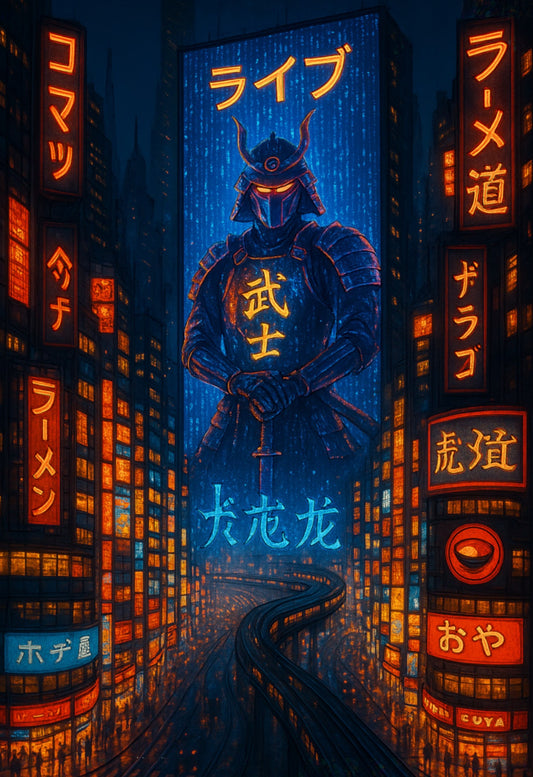 LED Frame - Cyberpunk Samurai