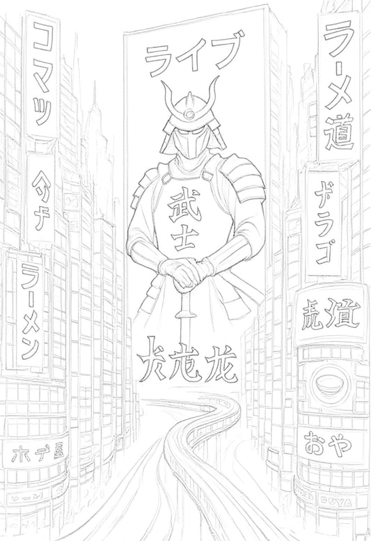 LED Frame - Cyberpunk Samurai