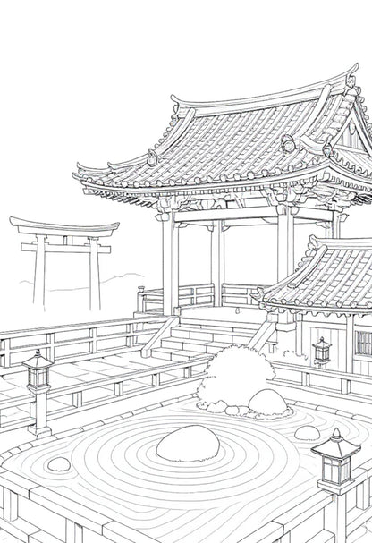 Cadre LED Lumineux - Temple Zen